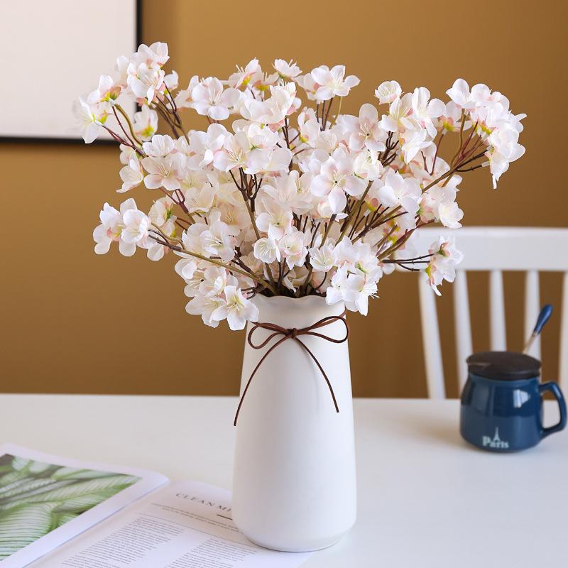 1Pcs Peach Artificial Flowers Bouquet 39CM Fake Flowers for Home Decor Wedding Decoration Garland Table Vase Flower Arrangement