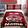 Zestaw 3 poszewek na kołdrę (1*Poszwa na kołdrę + 2*Poszewka na poduszkę, bez rdzenia), Personalizowany zestaw pościeli z wzorem Arsenal F.C., Dekoracja sypialni domowej, Prezent