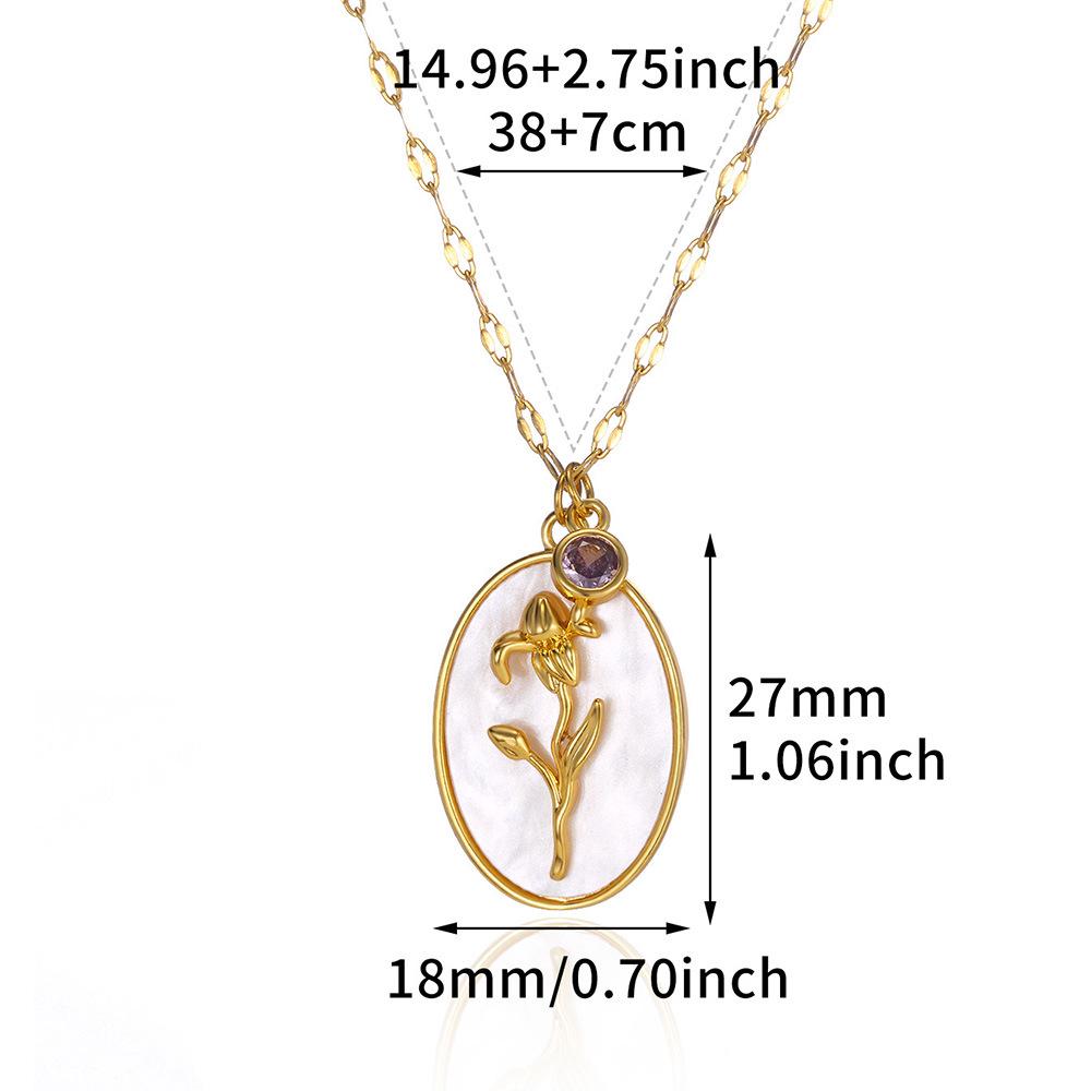 Декабрьский цветок рождения Ключичная цепочка - Европейский и американский стильный роскошный дизайн