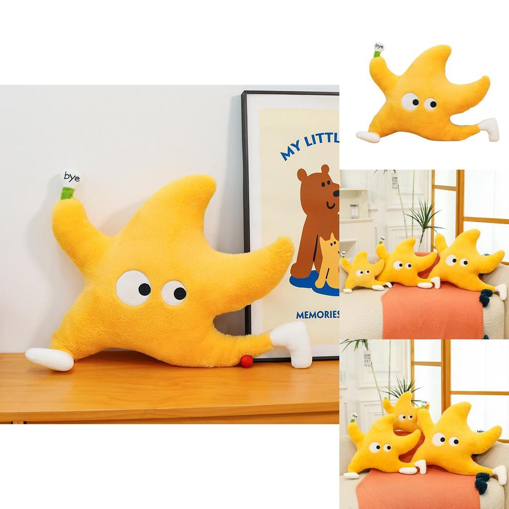 Star Plush Pillow With Running Posture Design For Kids Bed Headboard Decor