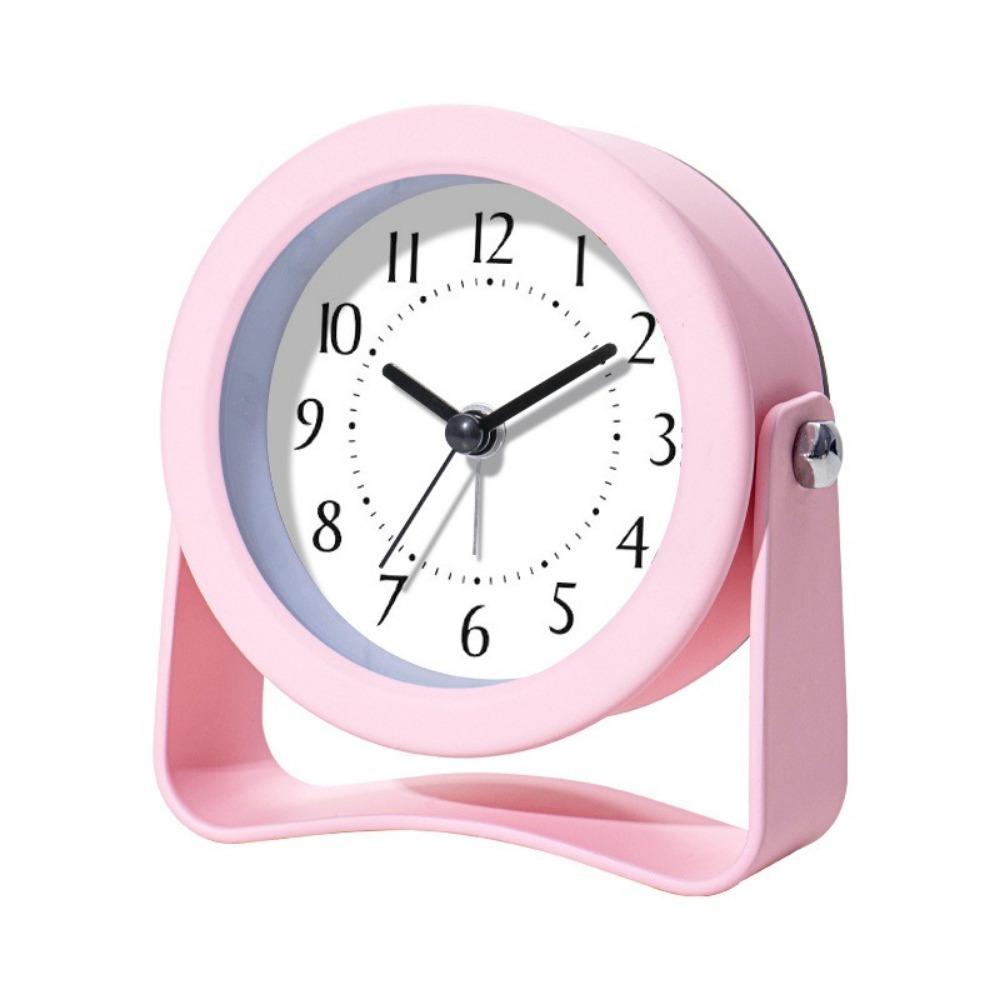 Creative Silent Mechanism Alarm Clock Rotating Bracket Loud Sound Desktop Clock with Night Light Electronic Clock Bedside Use