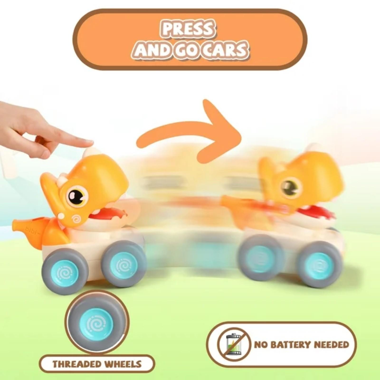 Игрушечные машинки-динозавры для малышей 1–3 лет — фото 6