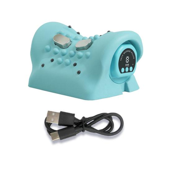 Multi-purpose Neck Massager Pillow Deep Tissue Neck Shoulder Pain Relief Relaxer Pillow Ergonomic Portable Heated Vibration Neck Stretcher Cervical