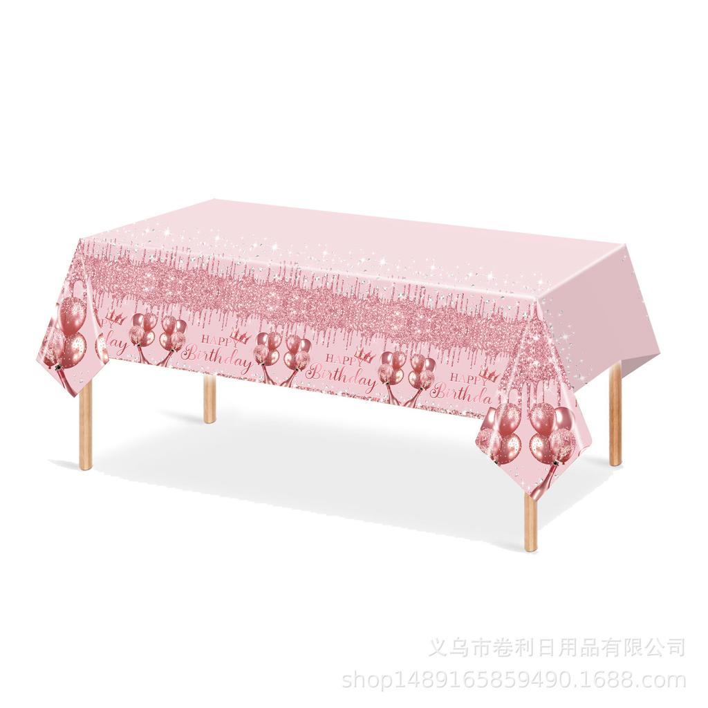 Party Supplies Birthday Party Decoration Tablecloth Peva Disposable Party Tableware Birthday Arrangement Tablecloth