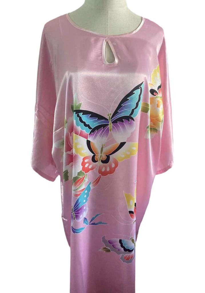 Plus Size Silk Qipao Pajama Robe & Tang Suit Bathrobe