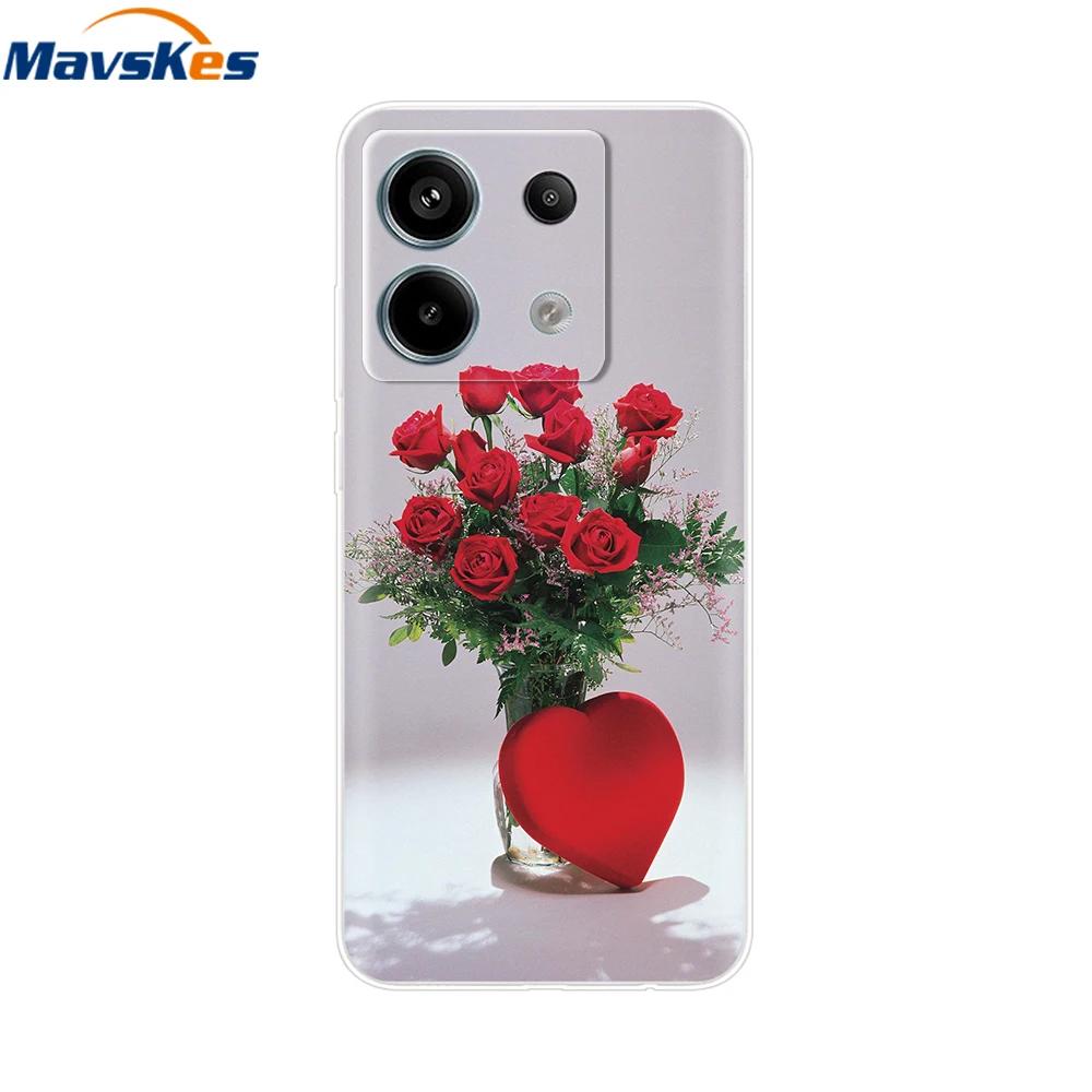 Etui do Xiaomi Redmi Note 13 Pro 5G Urocze Serduszko Miłości Silikonowe Miękkie Pokrowiec na Telefon Dla Redmi Note 13 5G Coque Etui Redmi Note13 Przezroczyste