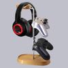 Elegant Wooden Headphone Stand Metal Base eSports Headset Holder For Secure Storage Of Gaming Accessories