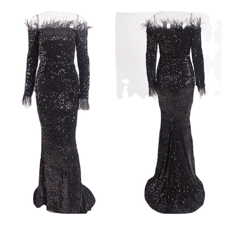 Evening Party Dresses Long Maix Sexy Wedding Birthday Gown