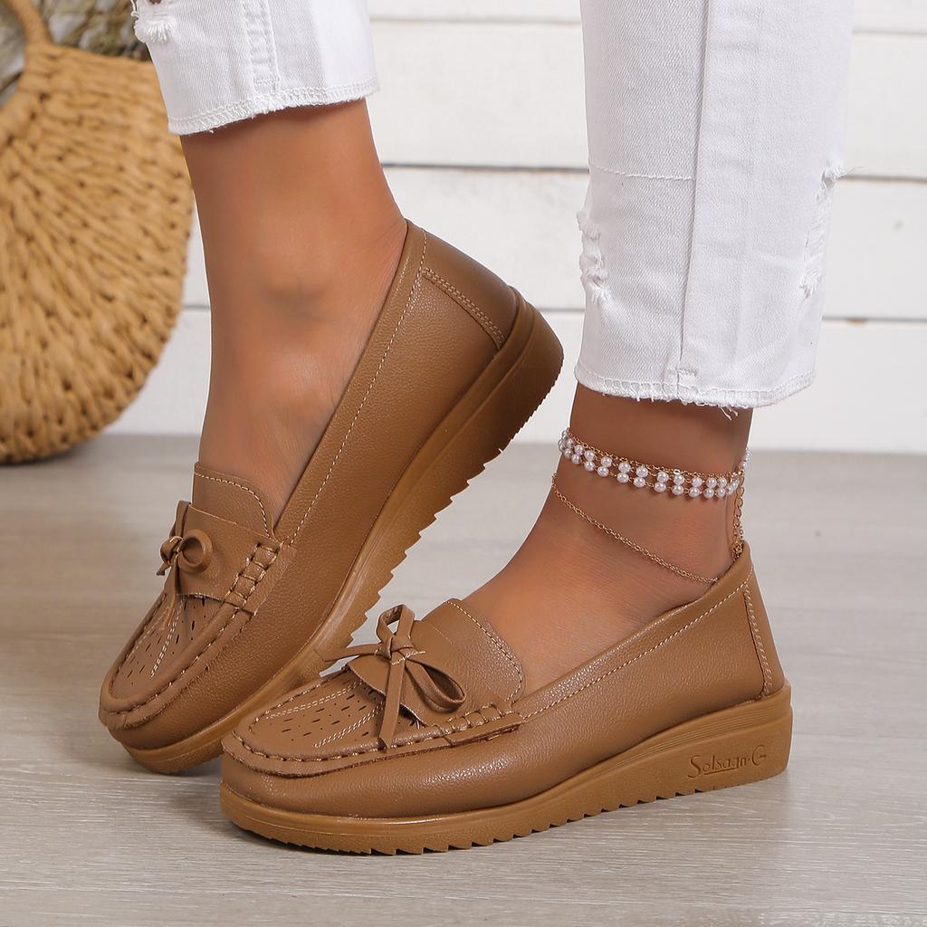 Fashion Spring Autumn 2024 New Women's Fashion Casual Shoes Simple Hollow Breathable Round Head Soft Flat Shoes Mother Shoes