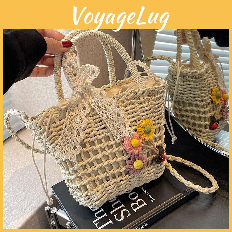 Trendy Elegant Woven Handbag Versatile Rattan Crossbody Tote For Women