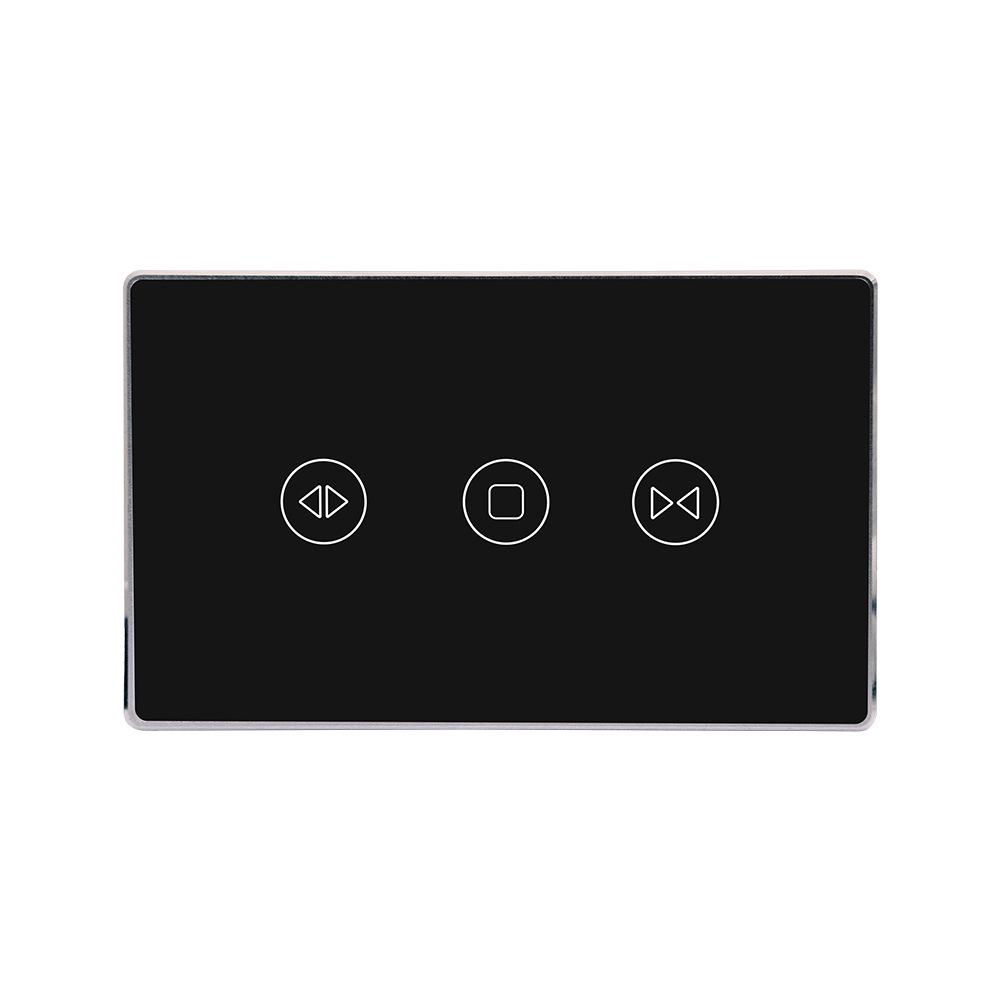 Zigbee Smart Curtain Switch with Alexa Voice Control, Touchscreen, Aluminum Frame & App Timing