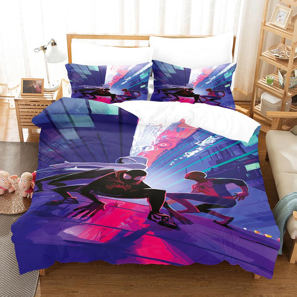 Bedding Three-Piece Set 3D Digital Cartoon Animation Microfiber Duvet Set