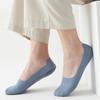 Thin Ice Silk Men Invisible Socks Slippers Breathable Seamless Silicone Anti-slip Socks Male Cotton Bottom Sox Summer