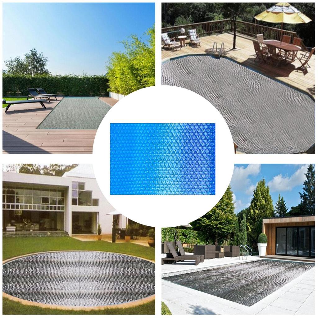 Pool Solar Cover Insulated Rectangle Pool Heating Cover Pool Warmer Heat Retaining Blanket for Swimming Pool Hot Tub Spa