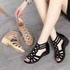 New Soft Leather Shoes Soft-soled Mom Shoes Sandals Wedge Heels and Women's Shoes