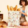 Reusable Beeswax Bread Bags Organic Linen Lock Closure Sourdough Bread Bags Beeswax Coated Freshness Preservation
