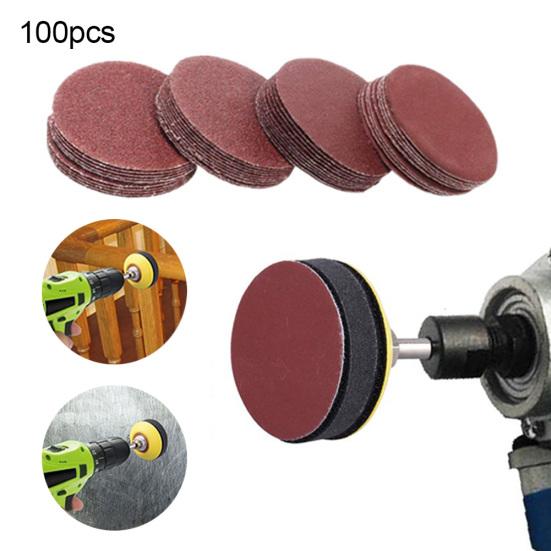 

100 шт., 80/100/180/240, зернистость 50 мм, полировальная наждачная бумага, буферный шлифовальный диск, лист