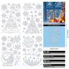 Christmas Static Cling Window Stickers Colorful Christmas Tree Decals Home Office Shop Window Decor Holiday Festival Atmosphere