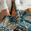 Pătură din bumbac Bohemia pentru paturi prosop de canapea etnic pătură moale și cuvertură din tifon respirabil, cuvertură rece cuvertură de pat king size