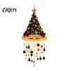 Warm LED Tree Decorations Christmas Hanging Ornament with Lights, Lighted Pendant Star Topper, Luminous Indoor Patio Ornaments Xmas Festive