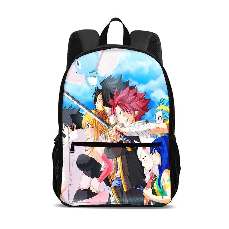 Fairy Tail Cartoon Large Capacity Backpack Student Boys and Girls Best Gift Stationery Sport Travel Large Backpack