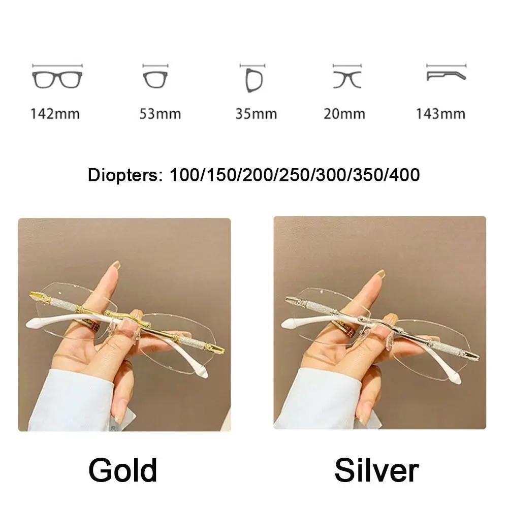 Retro Ultralight Cutting Frame Women Reading Glasses Blocking Blue Light Glasses Farsighted Eyewear with Diopters