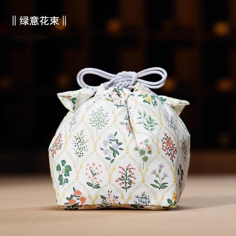 

Маленькие сумки для чашек, тканевая дорожная сумка для хранения, тканевая сумка в китайском стиле, портативный органайзер для хранения 8X8X10CM