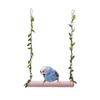 Parrots Bridge Hammock Swing Bridge Swing Standing Training Supplies Bridge Wood Hammock with Twisted Rope Toy