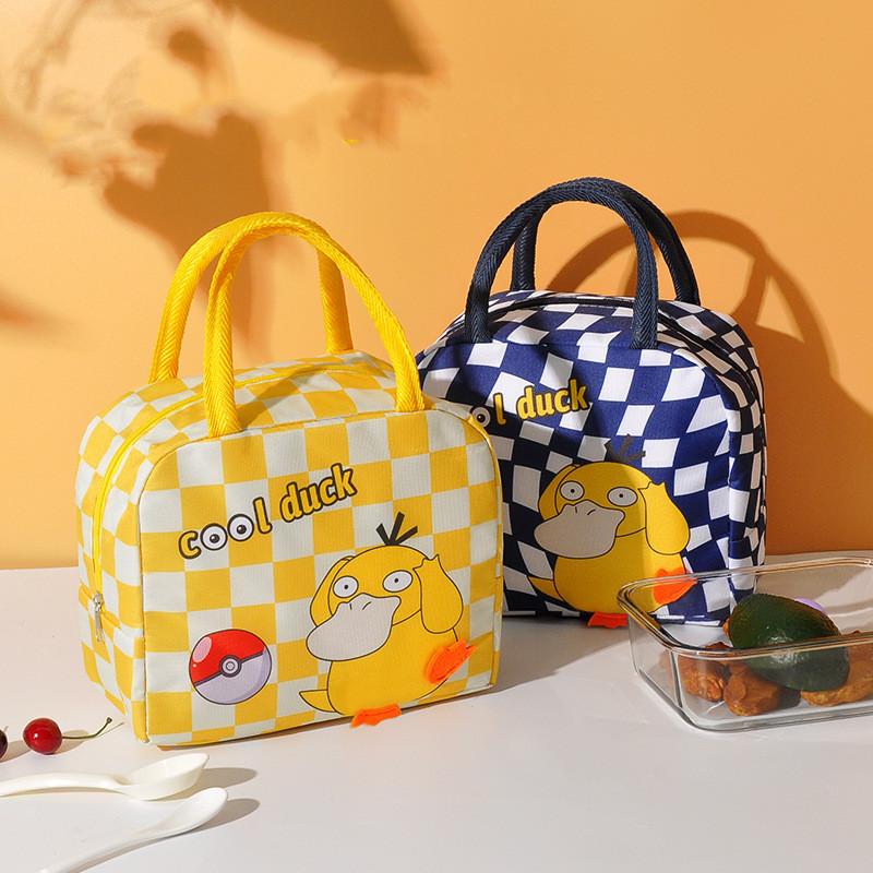 Cute And Fun Cartoon Style Oxford Cloth Bento Bag With Pearl Cotton And Aluminum Foil Material