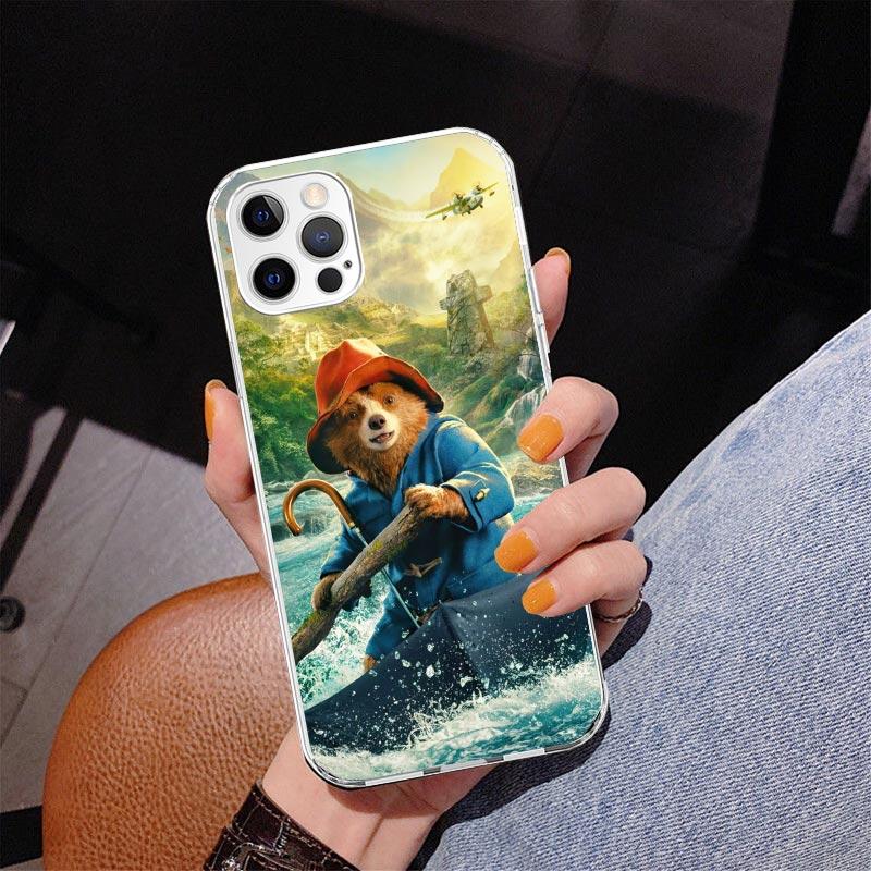 Cute P-PaddingtonS Bear Phone Case For iPhone 17 Air 16 Pro Max 16E 15 + 14 Plus 11 12 13 Mini 7 8 SE Gift Print Cover Fundas