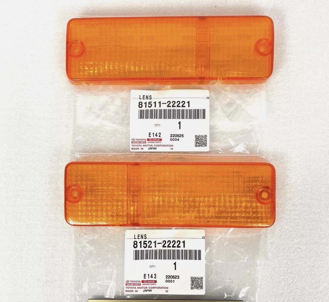 

TOYOTA Front Turn Signal Lens RH LH Set TRUENO AE86 Early Model MR2 AW11 Genuine