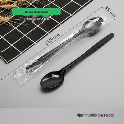 ZISIZ Espátulas de Postre de Plástico Desechables con Mango Largo