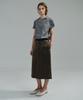 Aubeuawo Putty Satin Skirt (Brown)