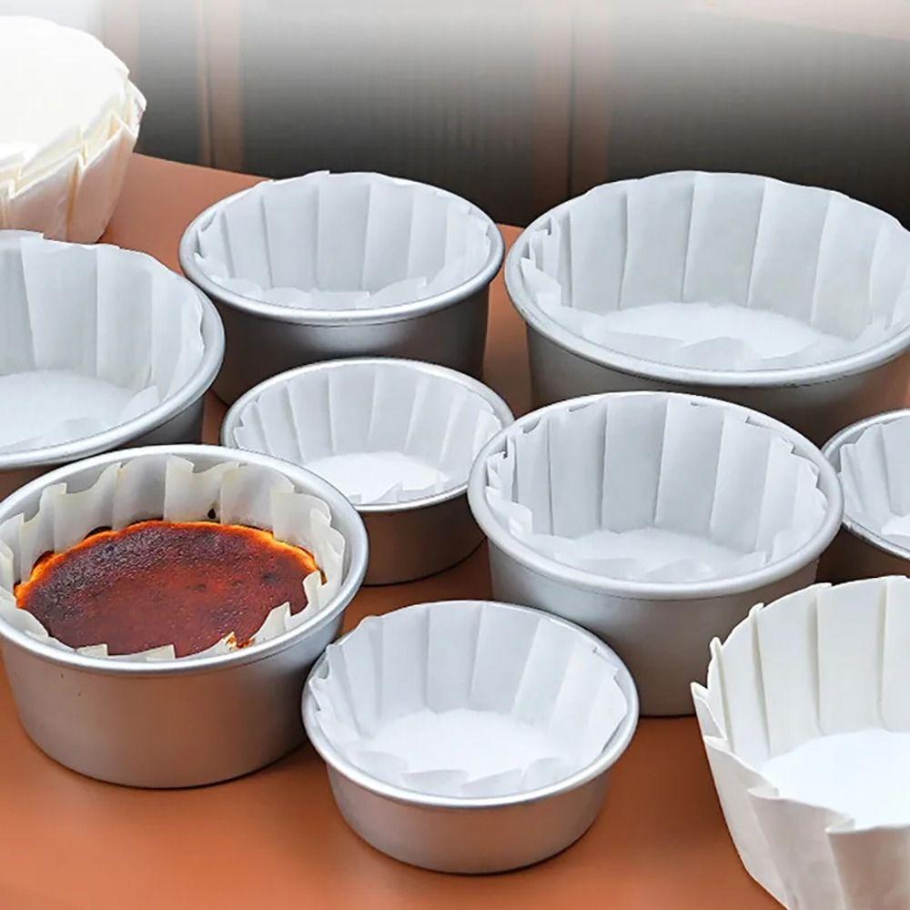 50Pcs Cake Wrap Baking Papers Foldless Disposable Cupcake Liner  For Wedding Party Muffin Cake Mold