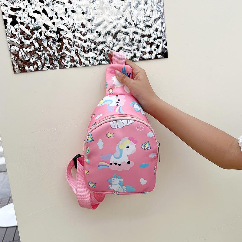 2025 new breast bag boys and girls crossbody small bag versatile small backpack cartoon dinosaur bag