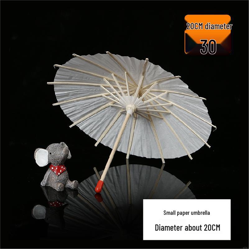 Handmade Children's Oil Paper Umbrella - Chinese Intangible Cultural Heritage, Small Flower Pattern, Ancient Style, Graffiti Material