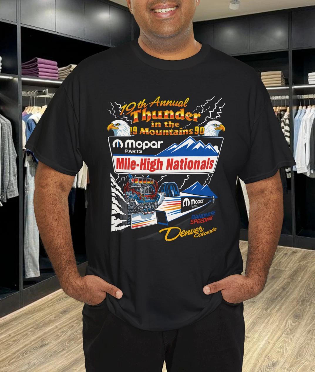 Vintage NHRA Drag Racing Shirt Winston Lightning Thunder Mountains 90s Tee M