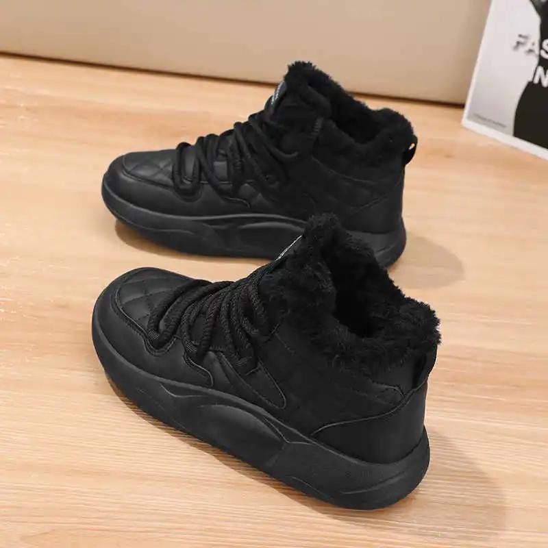 Fashion Snow Boots Non-slip Brand Sneakers For Women Casual Flat Shoes Womens Luxury Women's Moccasins Sport High Quality In Offers