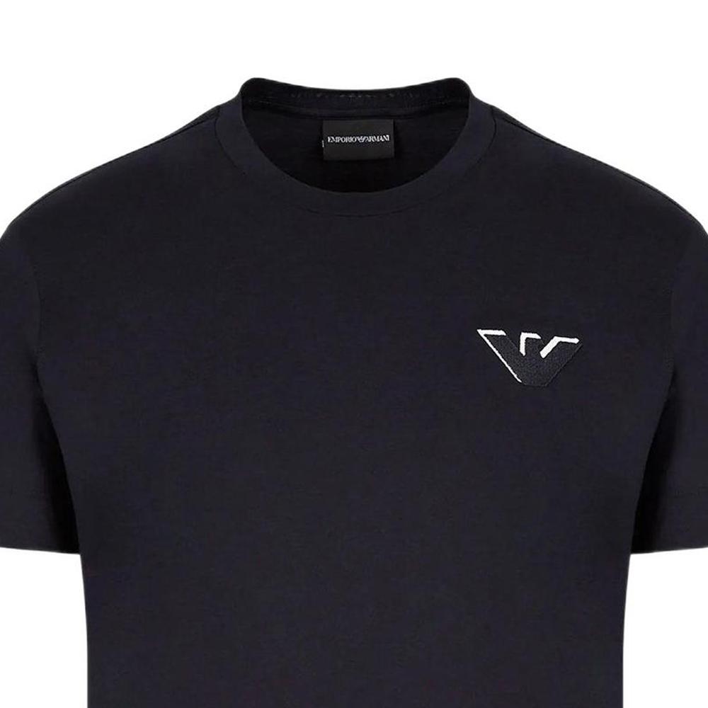 Emporio Armani FW22 Solid Logo Print Crew Neck Short Sleeve T-Shirt Men Tops 6L1TS0-1JSAZ-0920