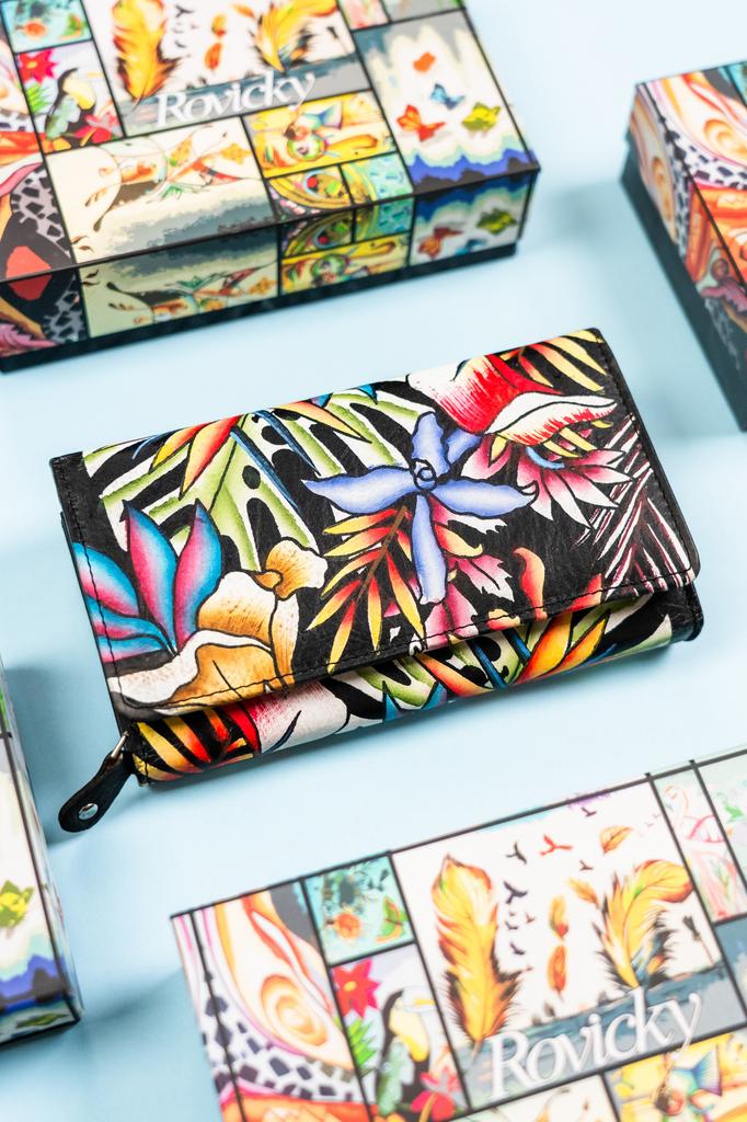 Women's leather wallet R-N22-ART-21-7118