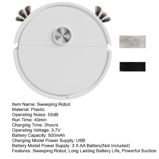 Sweeping Robot One-Button Start Low-Noise Silent Operation Sweeper Mini Slim Body Deep Cleaning Robot for Household