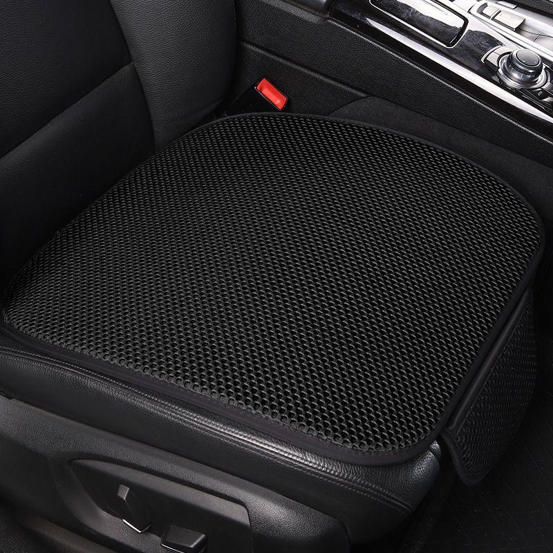 Breathable Ice Silk Car Seat Cushion Non-slip and Wear-resistant Solid Color Ice Silk Car Seat Cover, Universal Fit Most Cars Black Cushion