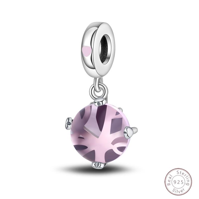 Copper Purple Classic Retro Heart Lotus Angel Shape Pattern Charms Beads Fit 3Mm Original Bracelet Diy Jewelry Gift