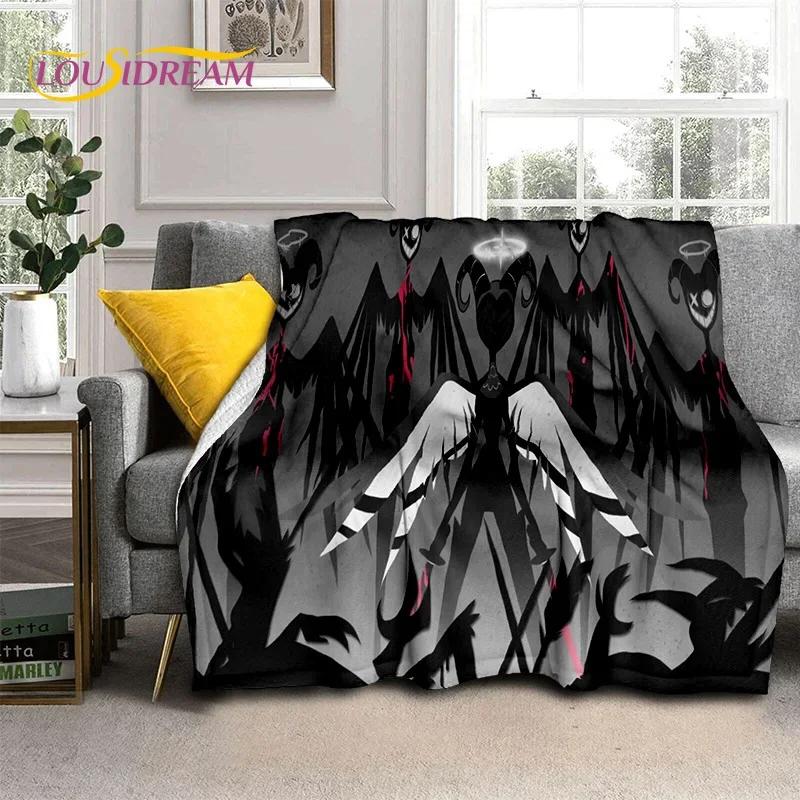 3D H-Helluva Boss Blitzo H-Hazbin Hotel Cartoon Blanket,Soft Throw Blanket for Home Bedroom Bed Sofa Picnic Office Cover Blanket