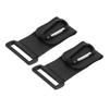 2pcs Black Baby Stroller Hook Multipurpose Hands Free Leather Stroller Hook Bracket Carabiner
