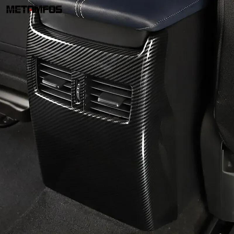 For Mazda CX-30 CX30 - 2024 Carbon Fiber Armrest Box Rear Air Vent Outlet Cover Trim Interior Accessories Car Styling