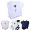 Women's Bee Printed Crew Neck T-shirts Featuring Soft Cotton Fabric For Comfort