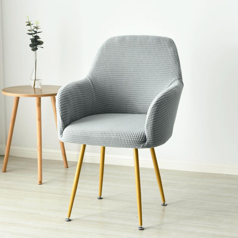 1 /6pc Polar Fleece High Arm Chair Cover High Sloping Dining Chair Covers House De Chaise Washable Seat Covers Hotel Home Banquet