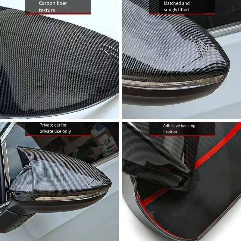 Car Styling For VW Volkswagen Golf 8 MK8 GTE GTD GTI R-Line ~ Side Rearview Mirror Cover Cap Trim With Horn Accessory