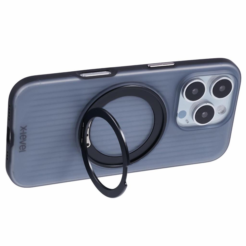X-LEVEL For iPhone 16 Pro Case Rotating Magnetic Kickstand PC+TPU Phone Cover